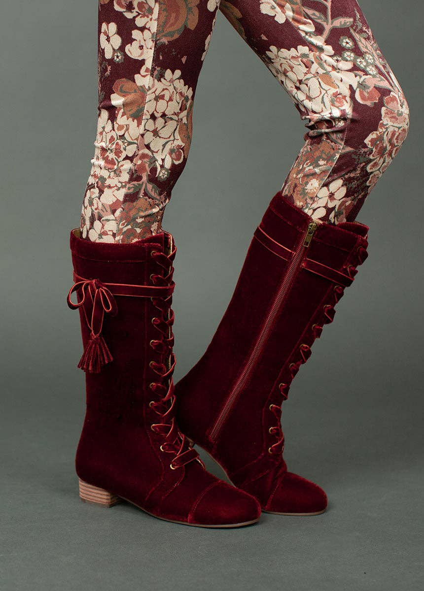 Kid's Myla Leggings in Currant Floral