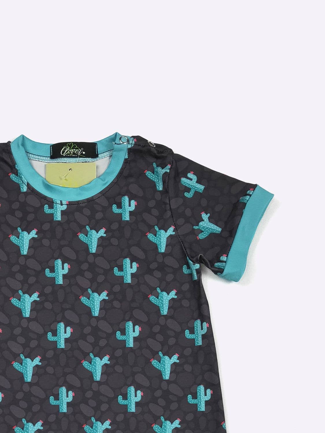 Midnight Cactus Boy Romper