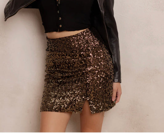Bronze Sequin Skirt