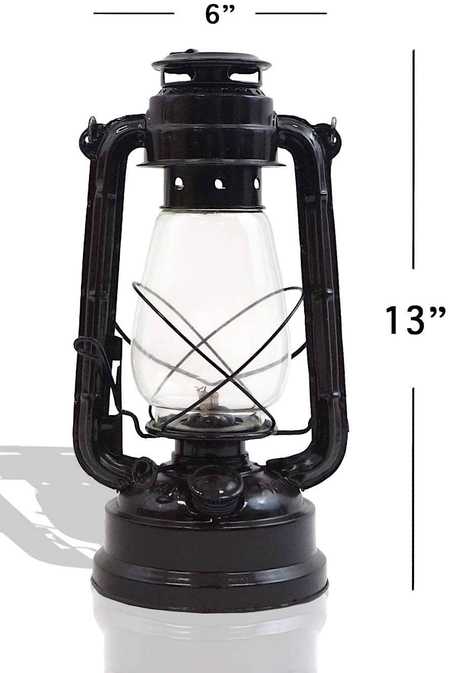 Decorative Hurricane Lantern, Large, Dark Brown