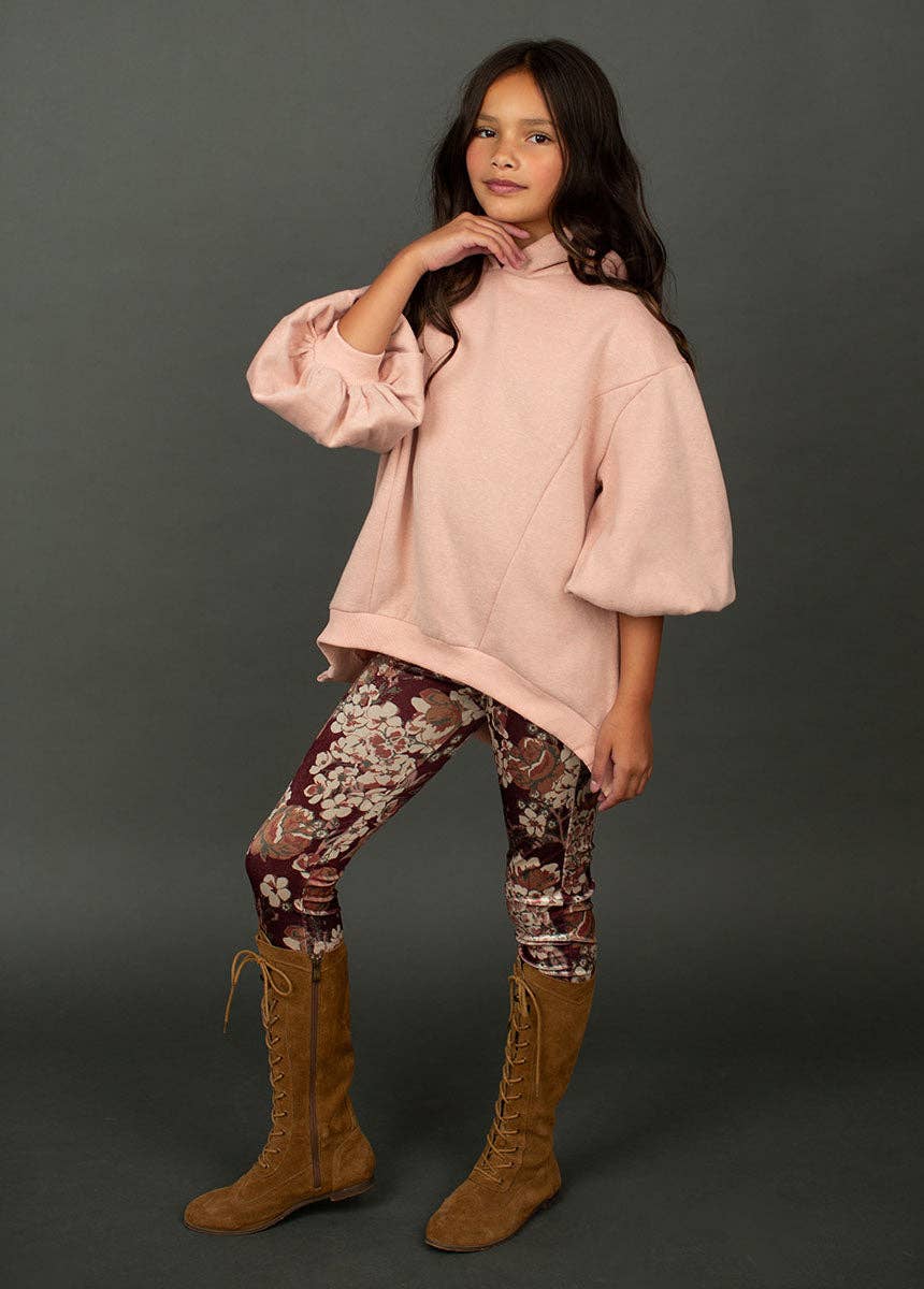 Kid's Myla Leggings in Currant Floral