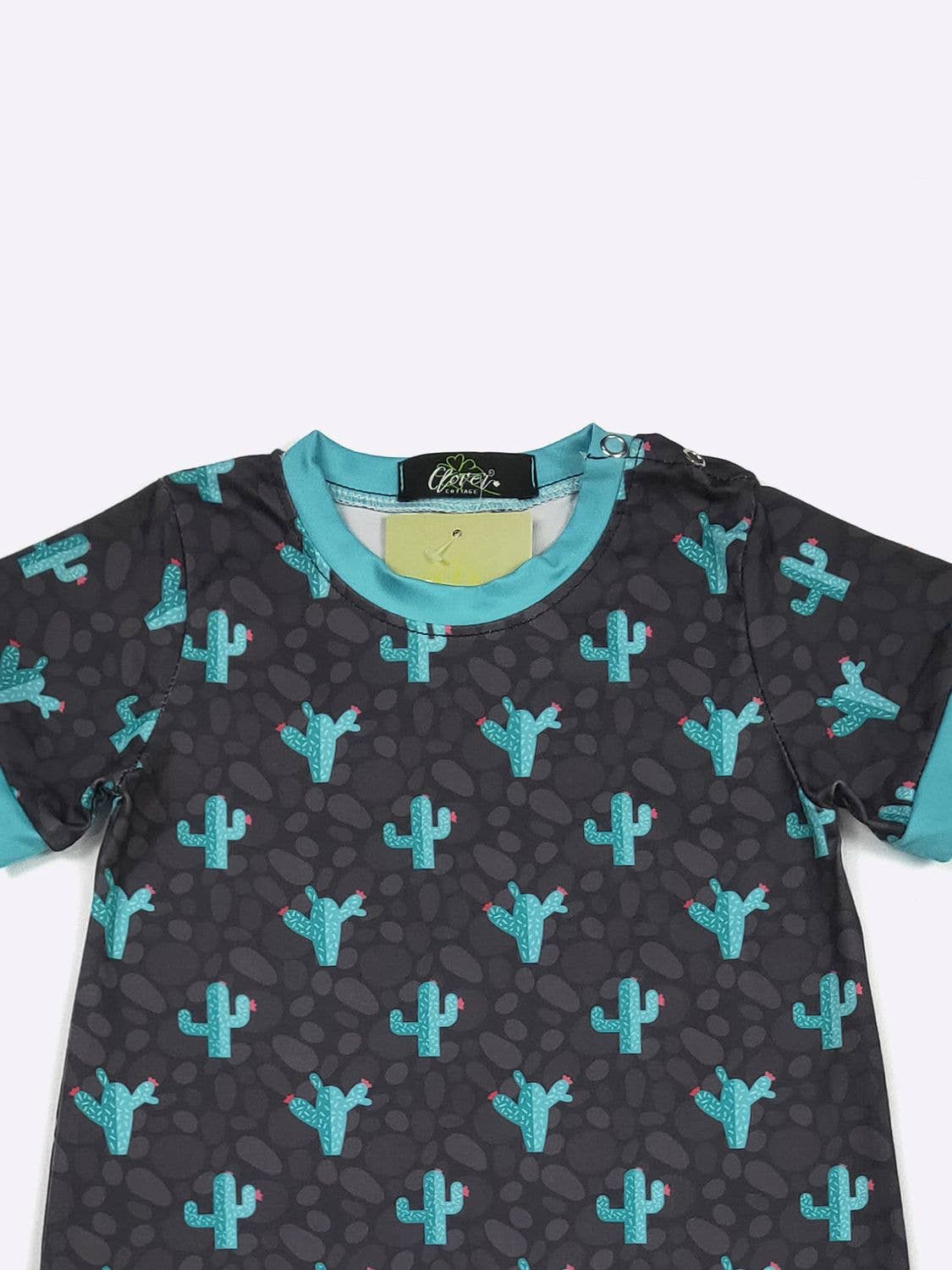 Midnight Cactus Boy Romper